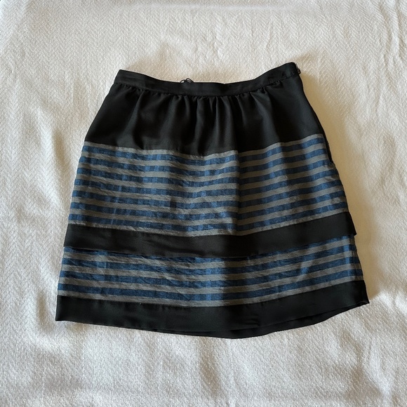 W118 by Walter Baker Jaime Skirt, Navy Stripe, XS - Picture 3 of 10